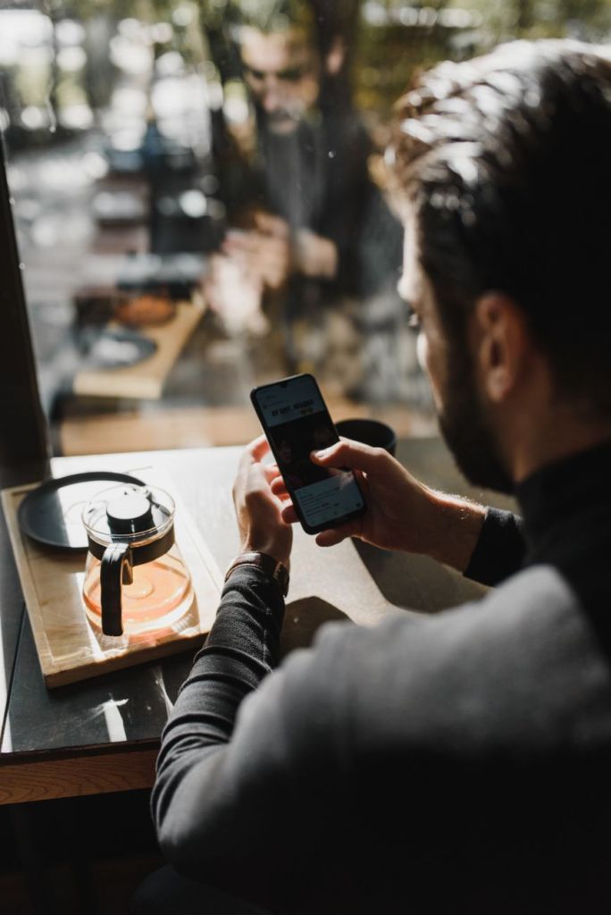 a person using smartphone